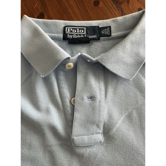 Ralph Lauren Polo Golf Shirt Custom Fit Mens XL Blue w/Yellow Pony Short Sleeve - Picture 4 of 11